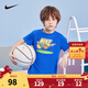NIKE 耐克童裝男童純棉舒適短袖T恤夏季新款卡通運動(dòng)兒童短T上衣 土耳其藍 160 /80 【建議身高158-170cm】