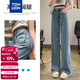 唐獅（TonLion）2025春女牛仔長(cháng)褲闊腿褲百搭
