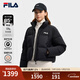FILA 斐樂(lè )楊冪同款女士羽絨服2025冬季新款休閑短款RGB-多彩羽絨外套 正黑色-BK M 165/84A/M
