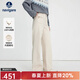 Navigare意大利小帆船女士直筒牛仔褲2025秋冬季新款磨毛保暖簡(jiǎn)約休閑長(cháng)褲 糖漿色 S