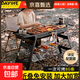 燒烤架戶(hù)外燒烤爐家用爐子折疊便攜式烤肉2025新款無(wú)煙露營(yíng) 【全套配齊豪華款】【豪華燒烤套餐22套】送烤盤(pán)+炭