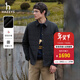 哈吉斯（HAZZYS）男裝 冬款襯衫式翻領(lǐng)絎縫棉服高彈簡(jiǎn)約男士外套ASSZU0CDX12 黑色BK L （175/96A 48）