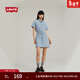 Levi's李維斯女士美式短款時(shí)尚潮流收腰顯瘦藍色ins風(fēng)牛仔連衣裙 淺藍色 S