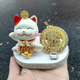 愛(ài)維親新款汽車(chē)中控臺招財貓車(chē)載擺件平安賺錢(qián)貓裝飾用品新年禮物 招財貓賺錢(qián)招財