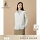 beanpole【新年禮物】  女士商務(wù)時(shí)尚都市休閑簡(jiǎn)約戶(hù)外豎條紋設計長(cháng)袖襯衫 綠色 L 170/92A
