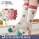 六指鼠兒童襪子秋冬季女童中大童小孩學(xué)生厚棉襪女孩女寶寶春秋中筒襪 880C兔兔夢(mèng)幻園(加長(cháng)筒) 5雙 均碼 建議鞋33-36碼（襪標10-15歲)