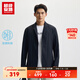超級安踏冰膚西裝茄克丨男士春夏彈力涼感商務(wù)休閑運動(dòng)夾克外套152527629U 基礎黑-4 L /男175