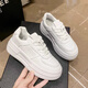 小白鞋女新款chic韓版百搭時(shí)尚舒適鞋子女生春夏季厚底休閑板鞋女 白色 37
