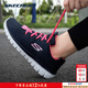 斯凱奇（Skechers）鞋子女 2026春季新款跑步鞋運動(dòng)鞋健步鞋透氣軟底網(wǎng)面透氣休閑鞋 海軍藍/桃紅色 /37碼以上偏大半碼 37 (240mm)