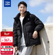 唐獅（TonLion）2025冬季新款羽絨服男連帽加厚保暖面包服袖標貼袋短款百搭外套潮