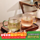 格娜斯（CRISTALGLASS）耐熱玻璃杯水杯子套裝泡茶杯帶把喝水杯大容量家用牛奶杯咖啡杯