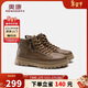 奧康（Aokang） 2025冬季新款男鞋馬丁靴耐磨戶(hù)外休閑高幫工裝靴子棕色43碼