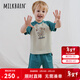 Milkbarn兒童短袖短褲套裝寶寶夏季衣服男女童休閑童裝兩件套 夢(mèng)海徜徉 90 cm