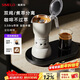 施美樂(lè )雙閥摩卡壺意式濃縮高壓萃取咖啡壺家用煮咖啡套裝 雙閥白色鮮萃款+雙閥電陶爐 170ml