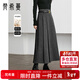 梵希蔓高級感毛呢半身裙女秋冬新款高腰垂感修身百褶長(cháng)裙 灰色    XL   