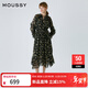 moussy 【歐陽(yáng)娜娜同款】女裝新款度假連衣裙028GAH30-6140 025花紋黑色 S 00001