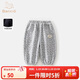 班喜迪女童褲子秋冬款2025新款寶寶加絨束腳褲冬裝休閑長(cháng)褲兒童碎花衛褲 灰色 90