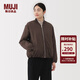 MUJI女式 蓬松棉服 夾克衫 外套女款棉衣 25年冬季 女裝 BD117A5A 深棕色 M (160/84A)