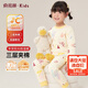 俞兆林（YUZHAOLIN）兒童保暖內衣女童秋衣秋褲套裝冬季夾棉加厚睡衣童裝 彩色花叢米