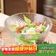 格娜斯玻璃沙拉碗錘紋透明玻璃碗涼拌菜蔬菜水果盤(pán)甜品碗餐具大號1600ml