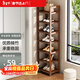 安爾雅楠竹簡(jiǎn)易鞋架門(mén)口多層家用鞋架子宿舍防塵鞋柜置物架 茶色7-30
