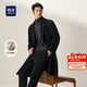 HLA海瀾之家大衣男冬長(cháng)款含羊毛寬松雙面呢外套男