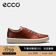 愛(ài)步（ECCO） 休閑板鞋男 真皮系帶舒適耐穿男鞋 柔酷60周年525464 深棕紅52546401053 41