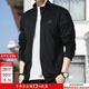 阿迪達斯（adidas）外套男 26春季新款運動(dòng)休閑服立領(lǐng)開(kāi)衫外套透氣防風(fēng)針織上衣夾克 黑色/豎邊條紋/店長(cháng)主推款 M