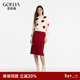 歌莉婭套裝知性紅色波點(diǎn)針織上衣A字半裙約會(huì )節日穿搭兩件套1B7RAA52A 01J彩色提花 M