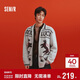 森馬（Semir）新年騏驥紅丨毛衫男26春季寬松翻領(lǐng)毛衣小馬字母提花情侶紅色外套