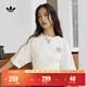 adidas經(jīng)典純棉運動(dòng)上衣圓領(lǐng)短袖T恤男女夏季阿迪達斯三葉草   漢玉白   M