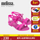 梅麗莎（melissa）蝴蝶結綁帶Jason Wu合作款低跟夏季女士涼鞋33434 玫紅色 37