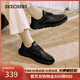 斯凱奇（Skechers）新年禮物男士皮鞋冬商務(wù)男鞋高檔德比鞋軟底舒適英倫休閑鞋204702