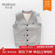 努比屋 兒童馬甲男孩秋季馬夾大童外穿背心男童春秋坎肩衣服 深灰色 130