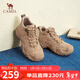 駱駝（CAMEL）工裝靴女休閑拼接厚底高幫鞋登山鞋馬丁靴 L24W283645 卡其 37 
