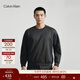 Calvin Klein運動(dòng)【防曬免燙】秋季男士ck字母印花戶(hù)外休閑跑步圓領(lǐng)套頭衛衣 001-太空黑 M