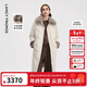 朗姿獺兔真毛毛領(lǐng)鵝絨服女氣質(zhì)秋冬季新款長(cháng)款加厚羽絨服外套大衣 灰白色2 L