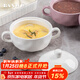 半物生活蒸蛋碗寶寶輔食碗蒸蛋羹專(zhuān)用帶蓋陶瓷小蒸碗雙耳碗家用蒸雞蛋羹碗