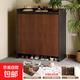 新款鞋柜實(shí)木生態(tài)板入戶(hù)門(mén)口大容量多層超大鞋架子中古風(fēng)玄關(guān)柜子 胡桃木色+黑柳木色80*32*100CM （約收納15-20雙鞋）