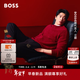 雨果博斯BOSS【馬年新春系列汪順同款】男士26年春季新款紅色羊毛混紡毛衣 616-紅色 M