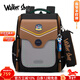Walker Shop輕奢新款小學(xué)生書(shū)包1到6年級護脊減負男女孩背包英倫風(fēng)舒適雙肩包 黑色大號【推薦2-6年級】 默認尺寸