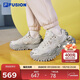 FILA FUSION斐樂(lè )官方潮牌女子BIANCO硬糖鞋2024春夏跑步鞋休閑鞋透氣舒適