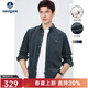 Navigare意大利小帆船燈芯絨襯衫男士秋冬季純棉抗菌襯衣凈色休閑寸衫男 松林綠 2XL /42