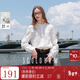 三彩【100棉】2025秋季新款刺繡襯衫木耳邊襯衣寬松長(cháng)袖M 珍珠白 M 160/84A