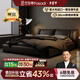 法莎蒂政府補貼現代簡(jiǎn)約進(jìn)口牛皮大氣1.5米床輕奢婚床意式主臥軟包床 3.0mm超厚半青頭層牛皮單床+7星羊絨床墊+單柜 【旗艦版20cm靜音排骨架】1.8*2m框架