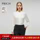 PRICH【真絲】簡(jiǎn)約小立領(lǐng)襯衫春秋新款長(cháng)袖垂墜感通勤襯衣女 39象牙白色 M 160