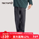 探拓（TECTOP）軟殼褲男加絨保暖休閑長(cháng)褲徒步登山褲子 深灰 2XL