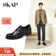 圣伽步（SKAP）皮鞋男士商務(wù)休閑德比軟底正裝鞋 黑色 40