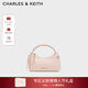 CHARLES&KEITH26春新品蝴蝶結多巴胺手提斜挎小方包CK2-30160255 Soft Pink淺粉色 S
