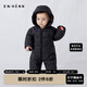 enhennbaby嬰兒羽絨服連體衣冬裝寶寶衣服新生哈衣爬服保暖外出 黑色 80